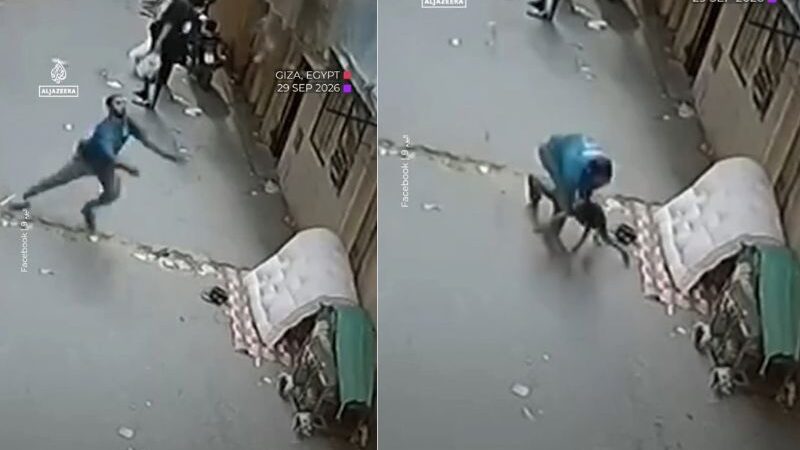 Homem que salvou criança que caía de prédio é homenageado pelo governo do Egito; vídeo